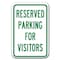 Signmission Reserved Parking For Visitors 12inx18in Heavy Gauge Aluminums, A-1218 Reserved Parkings - Re P V A-1218 Reserved Parking Signs - Re P V - alternate 1
